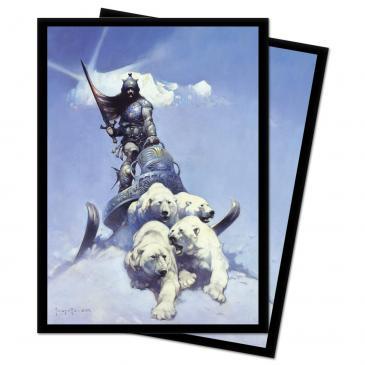 UP - Silver Warrior Standard Size Deck Protectors by Frank Frazetta 100ct