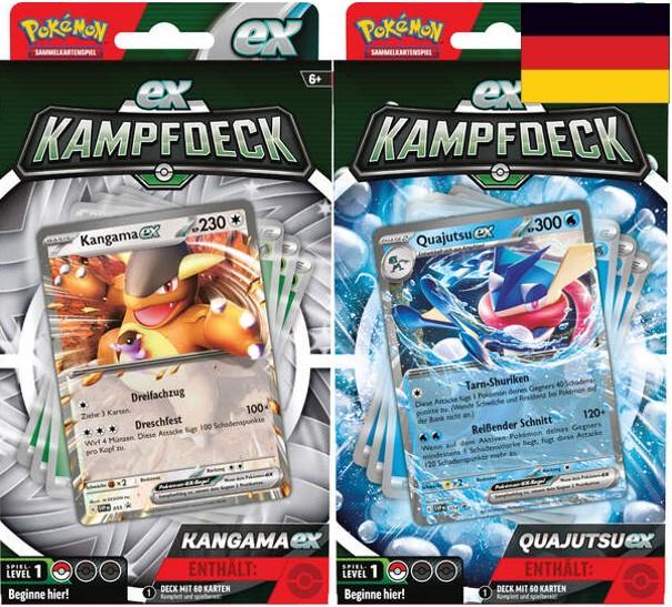 Pokémon EX-Kampfdeck Quajutsu/Kangama 2023 Display (6) DE