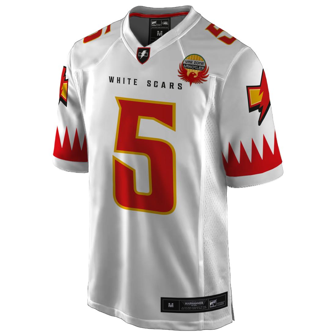 Warhammer 40000 White Scar Sports Jersey Shirt Warhammer 40000 White Scar Sports Jersey Shirt