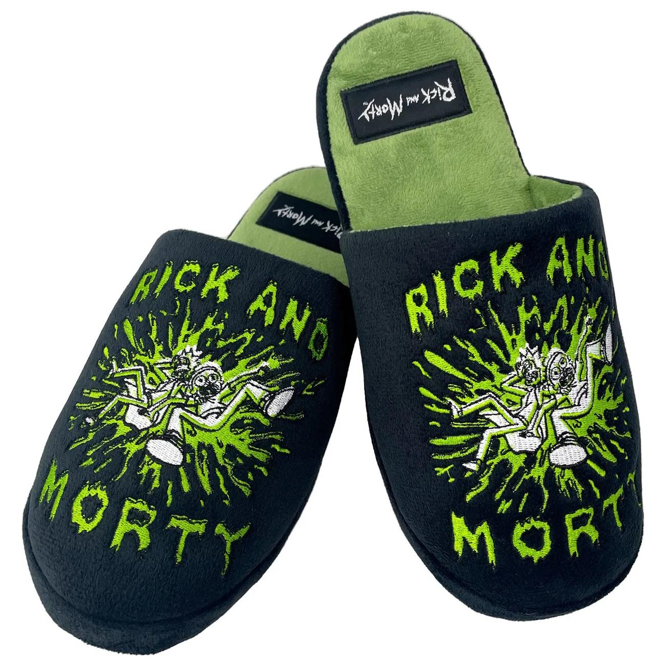 Rick and Morty Splat Mens Mule Slippers UK 8-10