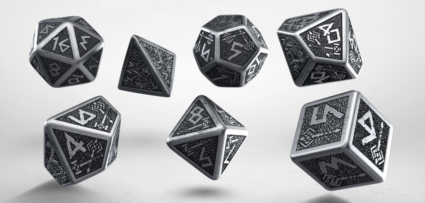 Metal Dwarven Dice Set (7)