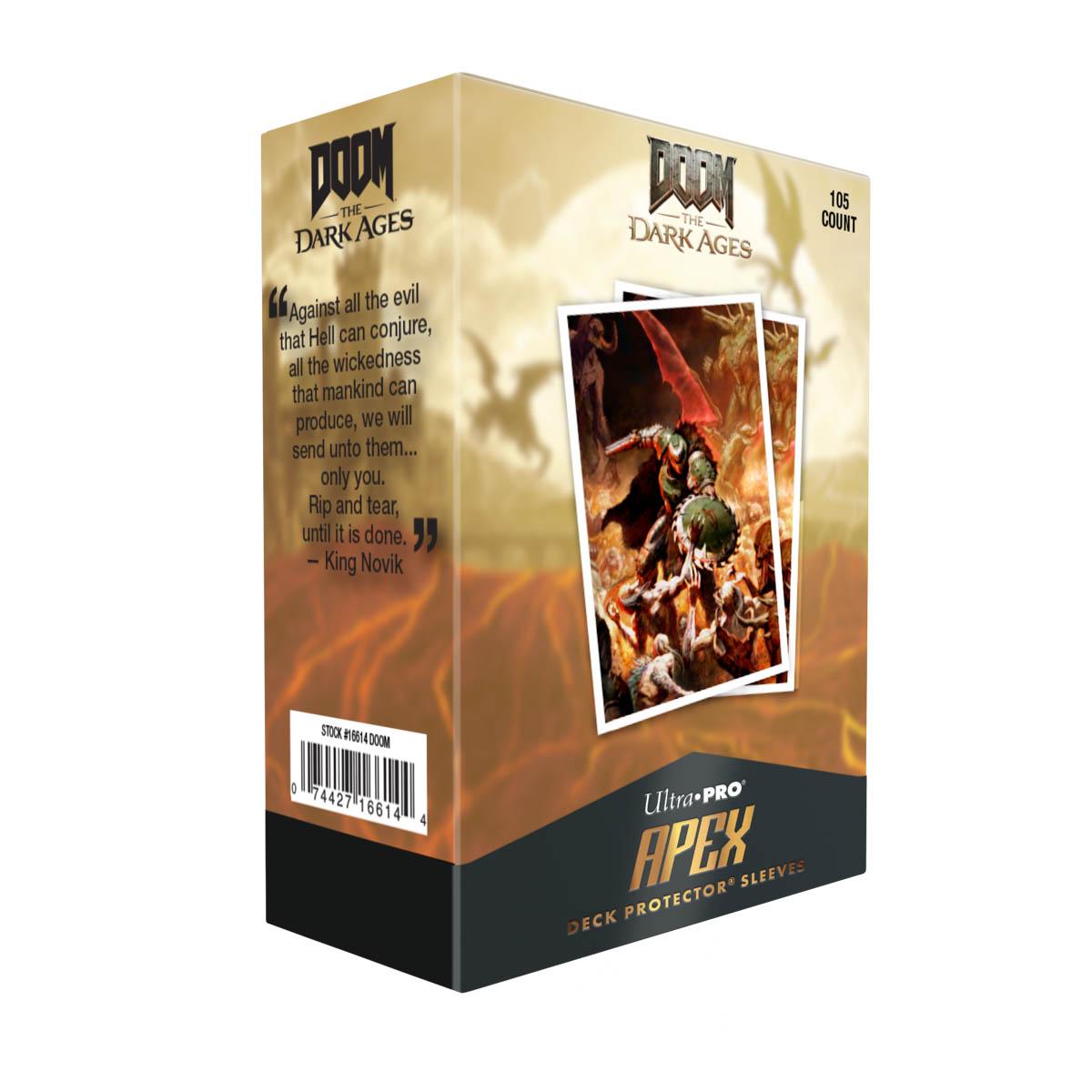 Ultra Pro - DOOM 105ct Apex Deck Protector Sleeves 1 for Bethesda - Doom Ultra Pro - DOOM 105ct Apex Deck Protector Sleeves 1 for Bethesda - Doom