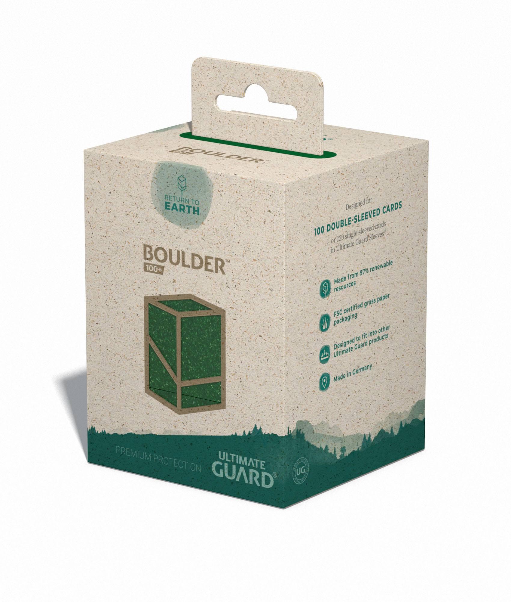 Ultimate Guard - Return To Earth Boulder Deck Case 100+ Standard Size Grün Ultimate Guard - Return To Earth Boulder Deck Case 100+ Standard Size Grün