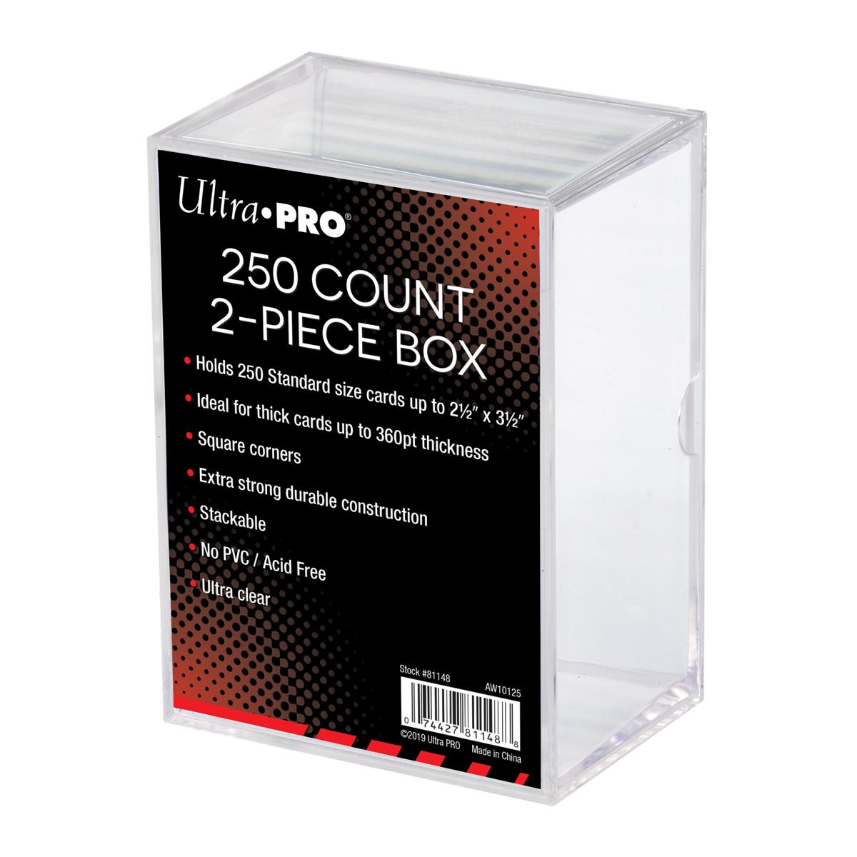 2-Piece 250 Count Clear Card Storage Box 2-Piece 250 Count Clear Card Storage Box