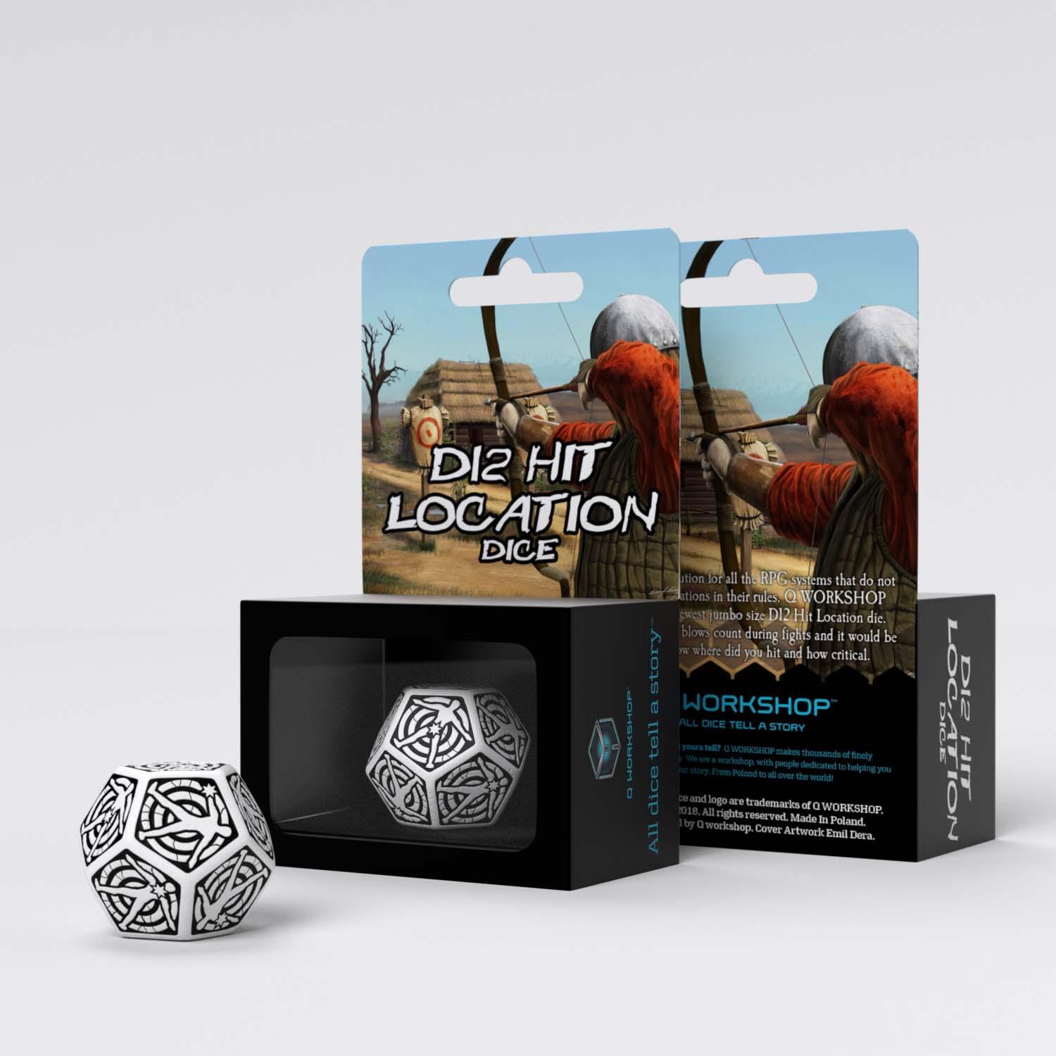 D12 Hit Location White & black die D12 Hit Location White & black die