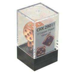 Copper-Plated Metallic 16mm d6 with pips Pair (2)