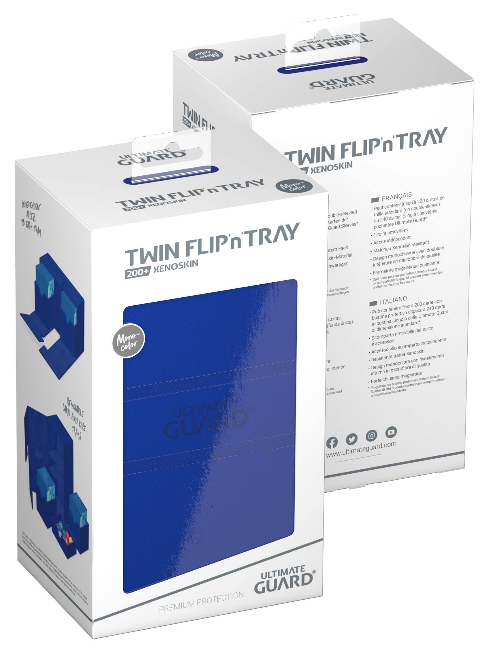 Ultimate Guard Twin Flip'n'Tray 200+ XenoSkin Monocolor Blau Ultimate Guard Twin Flip'n'Tray 200+ XenoSkin Monocolor Blau