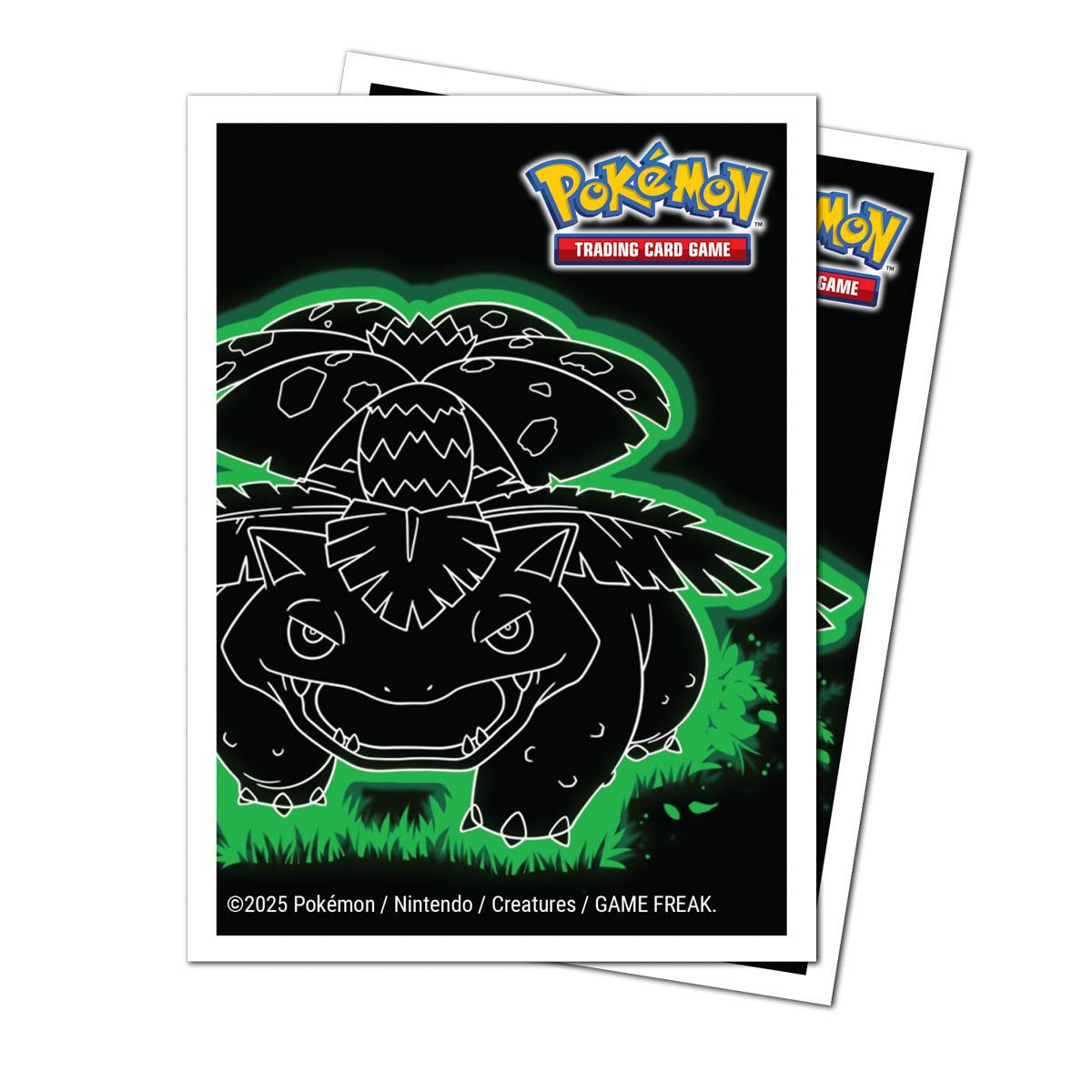 Ultra Pro - Neon Kanto 105ct APEX Deck Protector® Sleeves Venusaur for Pokémon
