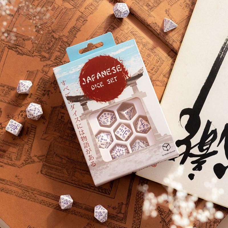 Japanese Dice Set - Blue Star Lotus