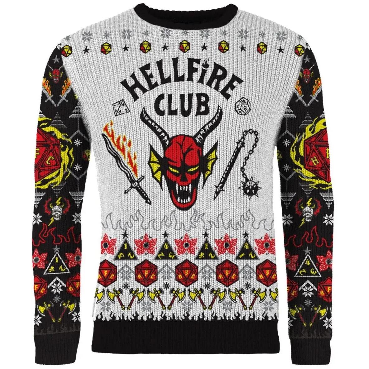 Stranger Things Hellfire Club Christmas Jumper - Größe: L Stranger Things Hellfire Club Christmas Jumper - Größe: L