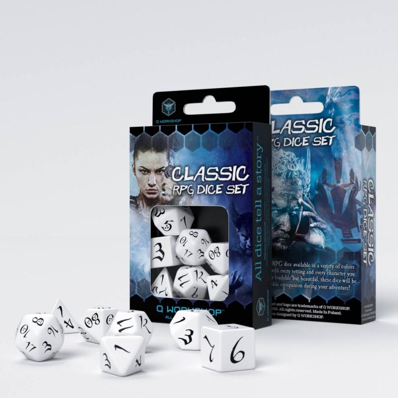 Classic RPG White & black Dice Set (7) Classic RPG White & black Dice Set (7)