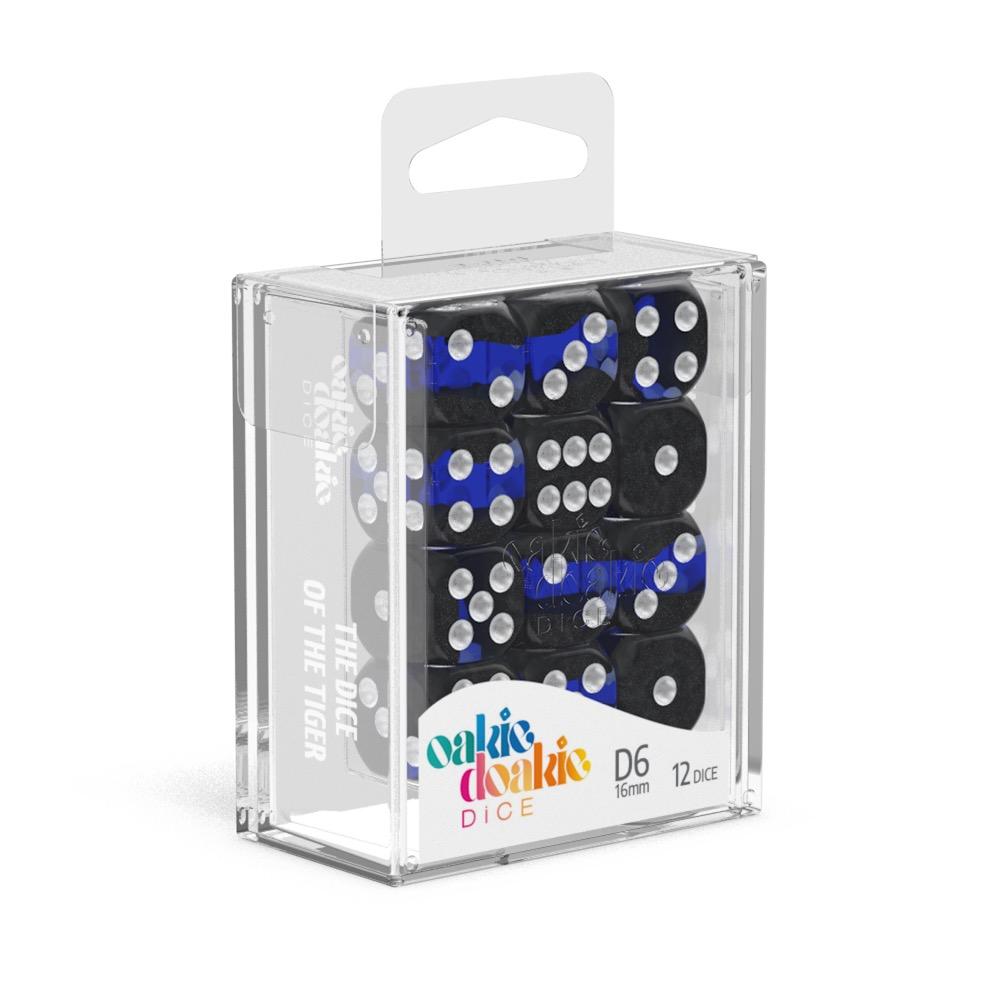 Oakie Doakie Dice W6 Würfel 16 mm Enclave - Sapphire (12)
