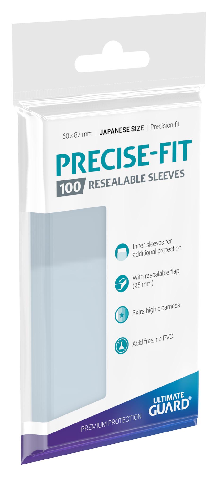 Precise-Fit Sleeves Resealable Japanese Size Transparent (100) Precise-Fit Sleeves Resealable Japanese Size Transparent (100)