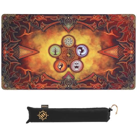 ENHANCE TCG Playmat and Drawstring Travel Pouch (Flames) ENHANCE TCG Playmat and Drawstring Travel Pouch (Flames)