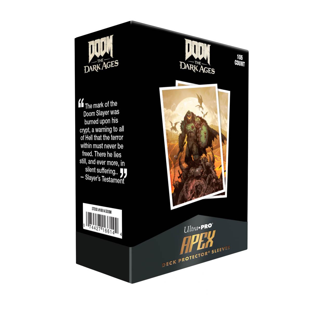 Ultra Pro - DOOM 105ct Apex Deck Protector Sleeves 2 for Bethesda - Doom Ultra Pro - DOOM 105ct Apex Deck Protector Sleeves 2 for Bethesda - Doom