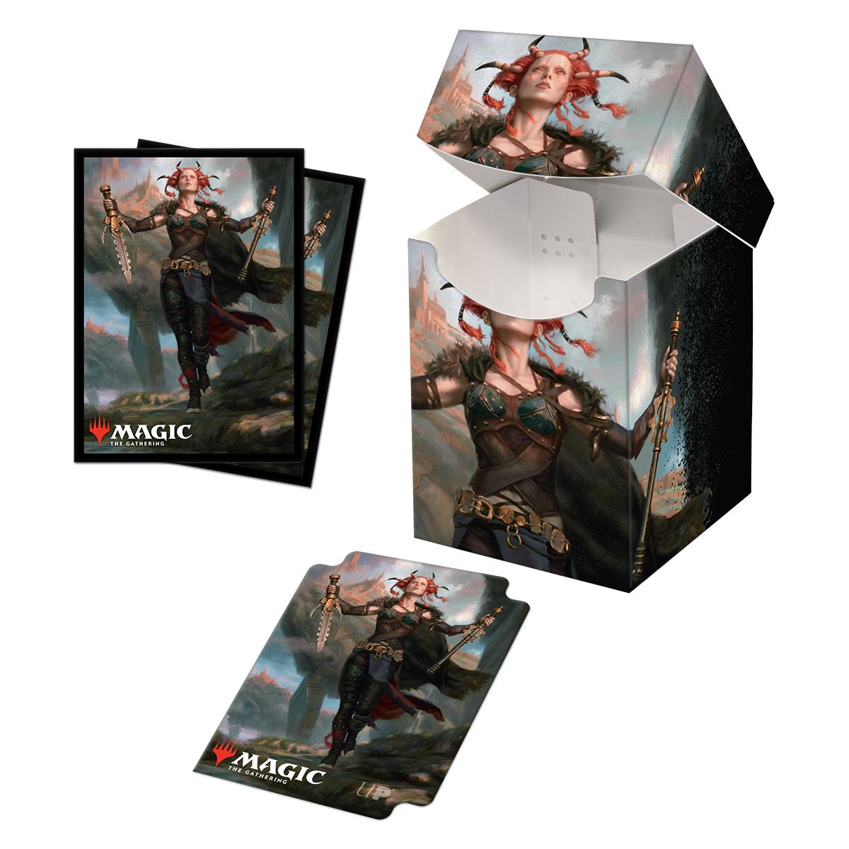 Ultra Pro- Commander Legends Jeska, Thrice Reborn 100+ Deck Box and 100ct Deck Protector sleeves for Magic: The Gathering