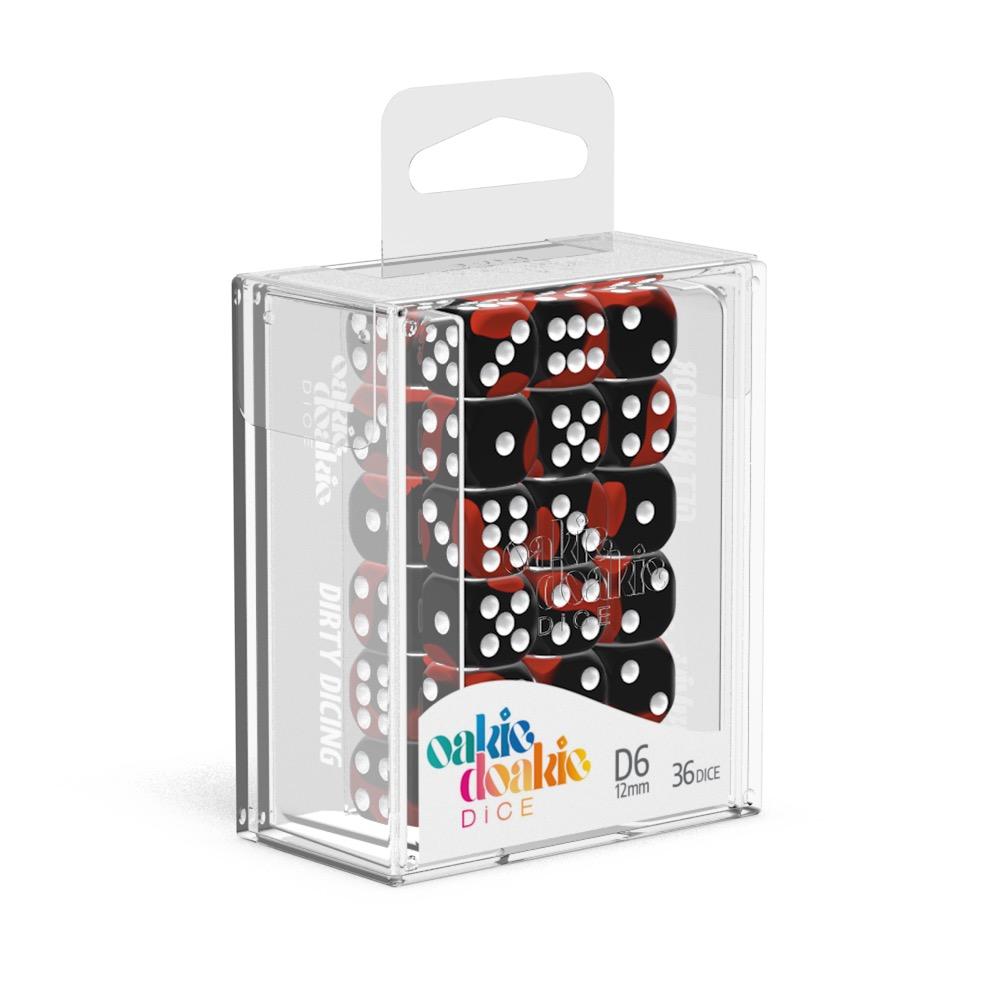 Oakie Doakie Dice W6 Würfel 12 mm Glow in the Dark - Lava (36)