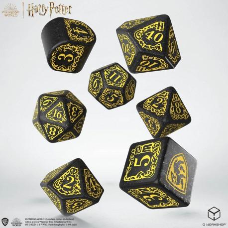 Harry Potter. Hufflepuff Modern Dice Set - Black Harry Potter. Hufflepuff Modern Dice Set - Black