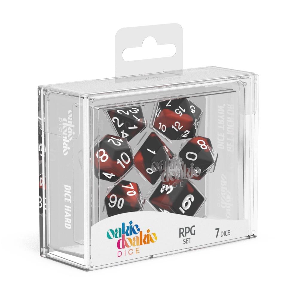 Oakie Doakie Dice Würfel RPG-Set Glow in the Dark - Lava (7) Oakie Doakie Dice Würfel RPG-Set Glow in the Dark - Lava (7)