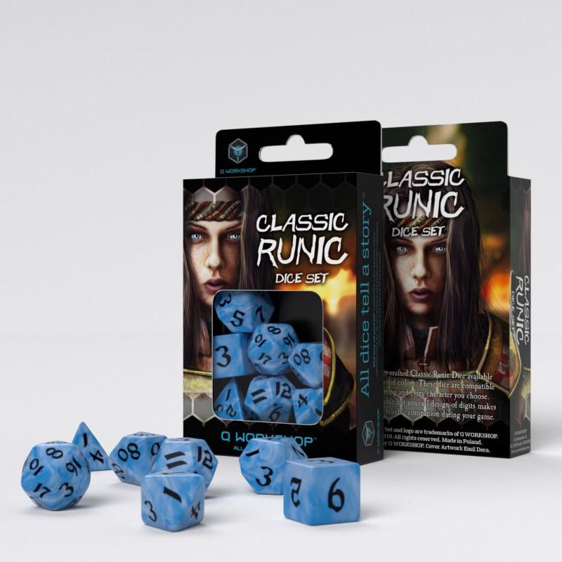Classic Runic Glacier & black Dice Set (7)