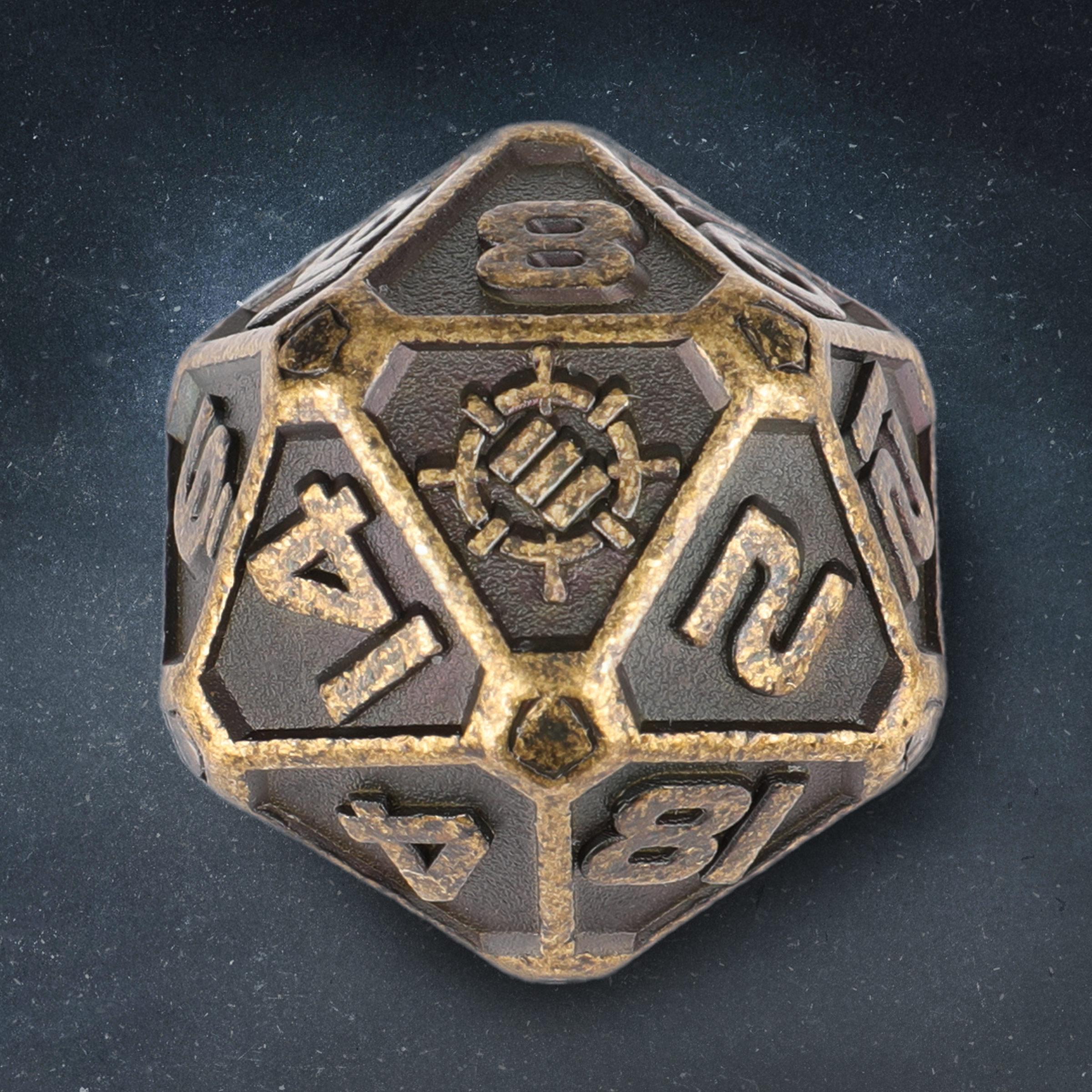 ENHANCE DnD Metal Dice Set - Ancient Bronze