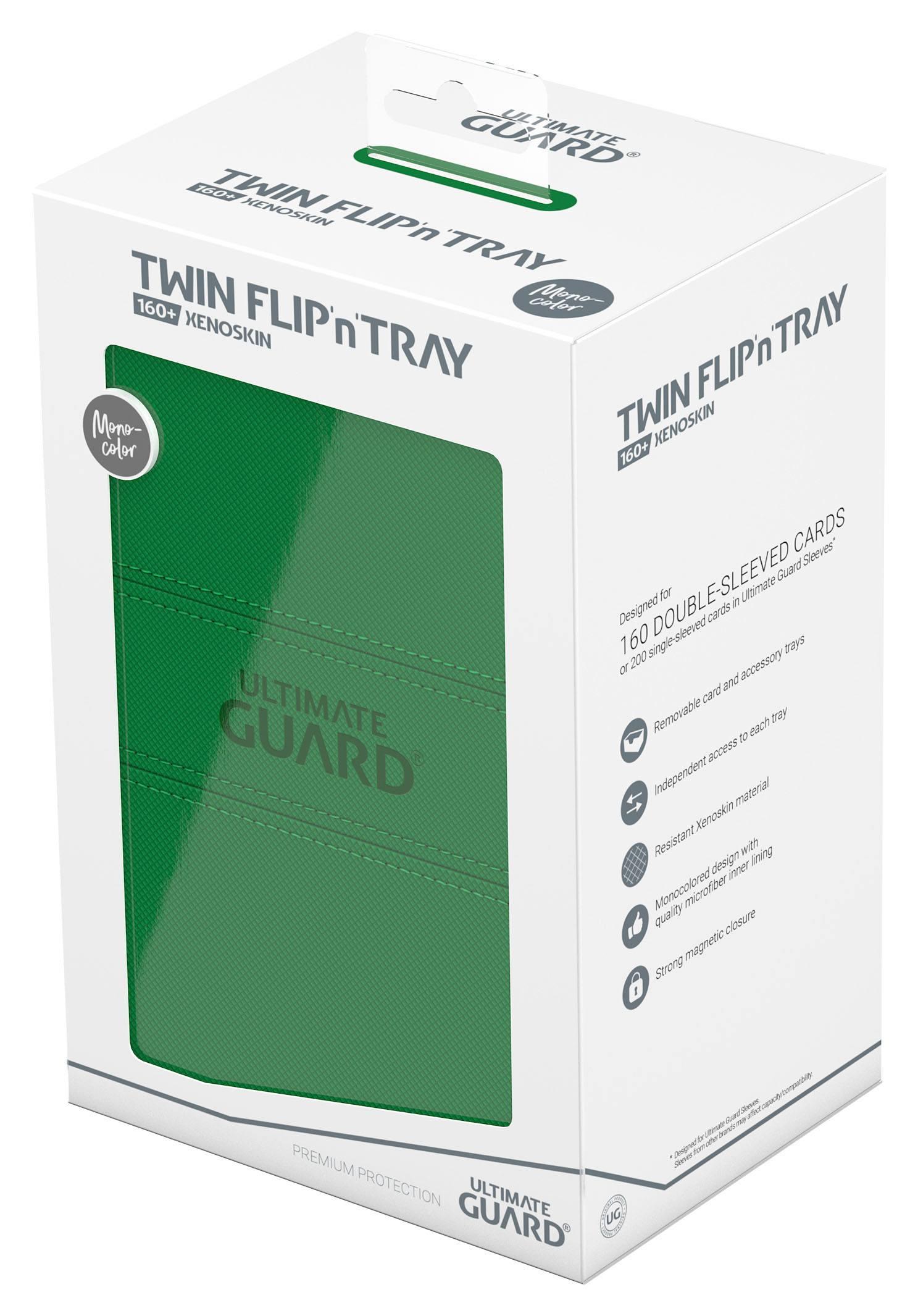 Ultimate Guard Twin Flip'n'Tray 160+ XenoSkin Monocolor Grün Ultimate Guard Twin Flip'n'Tray 160+ XenoSkin Monocolor Grün