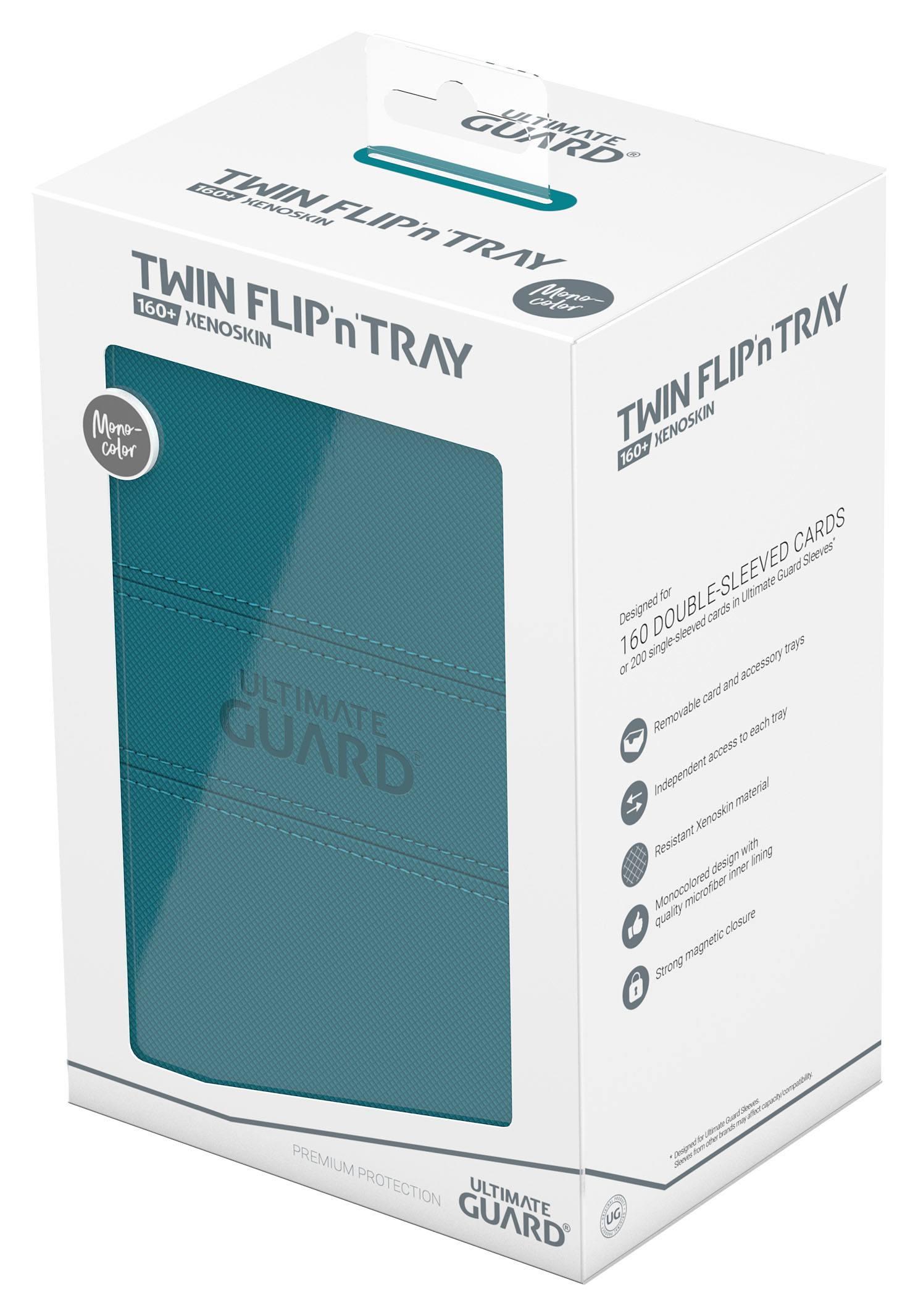 Ultimate Guard Twin Flip'n'Tray 160+ XenoSkin Monocolor Petrolblau