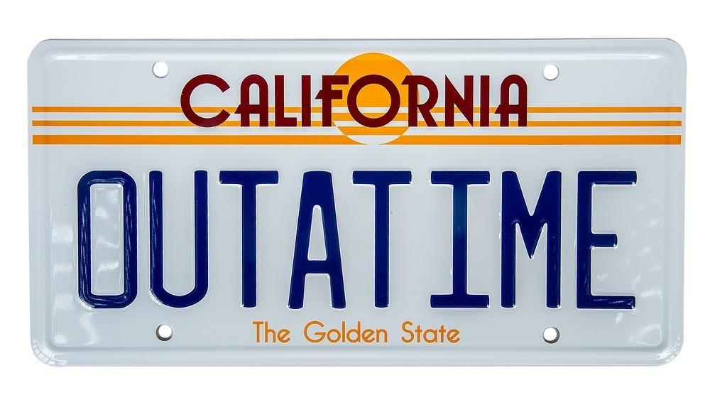 Back To The Future OUTATIME License Plate Back To The Future OUTATIME License Plate