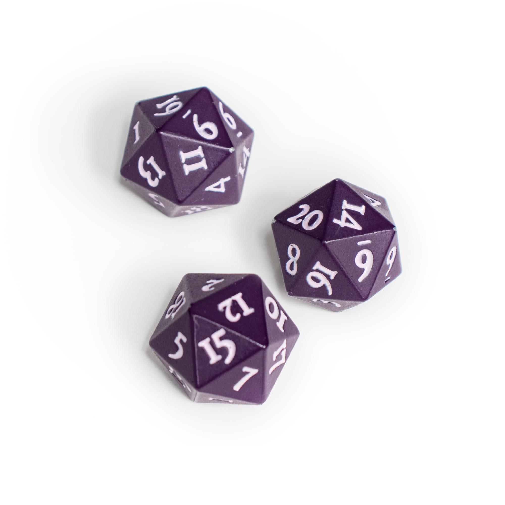Ultra Pro Vivid Heavy Metal D20 Dice - Midnight Plum Ultra Pro Vivid Heavy Metal D20 Dice - Midnight Plum