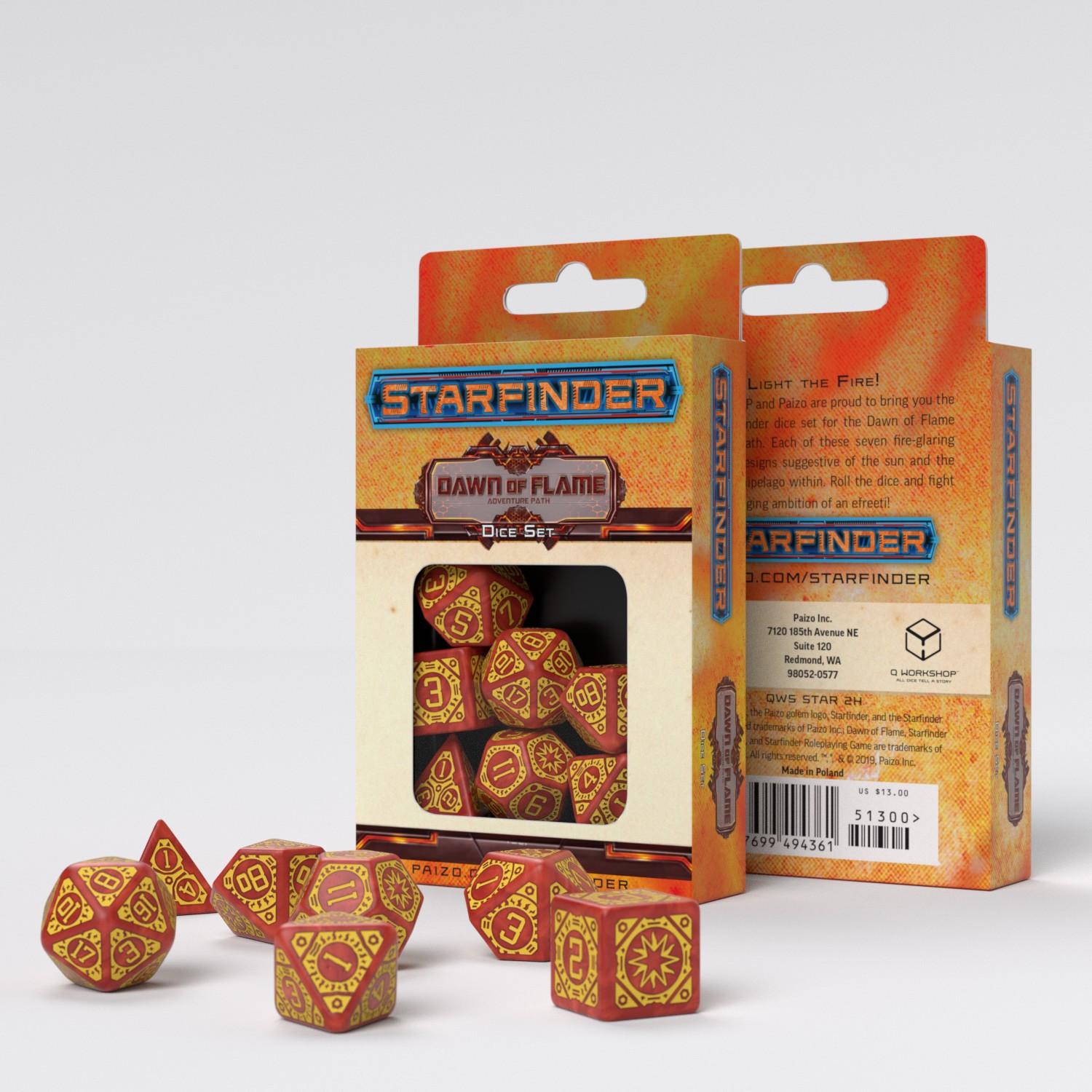 Starfinder Dawn of Flame Dice Set (7)