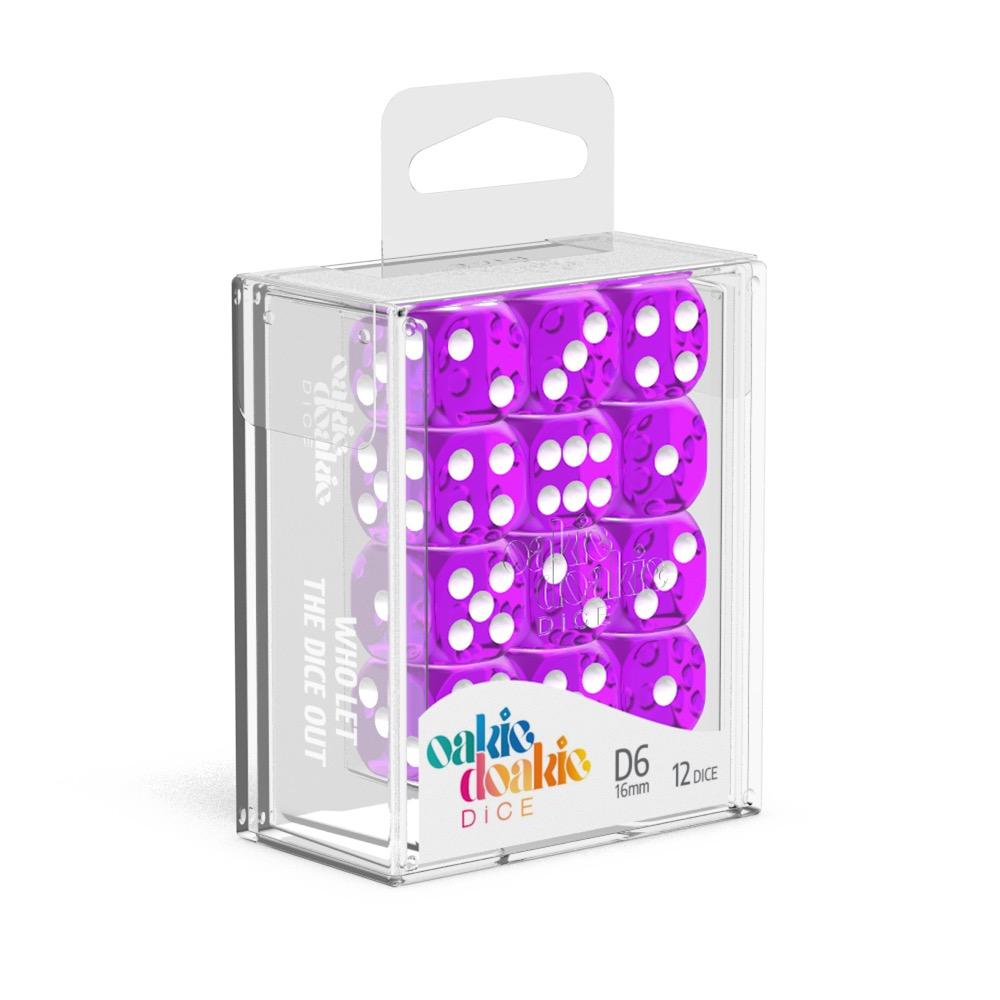 Oakie Doakie Dice W6 Würfel 16 mm Translucent - Lila (12) Oakie Doakie Dice W6 Würfel 16 mm Translucent - Lila (12)