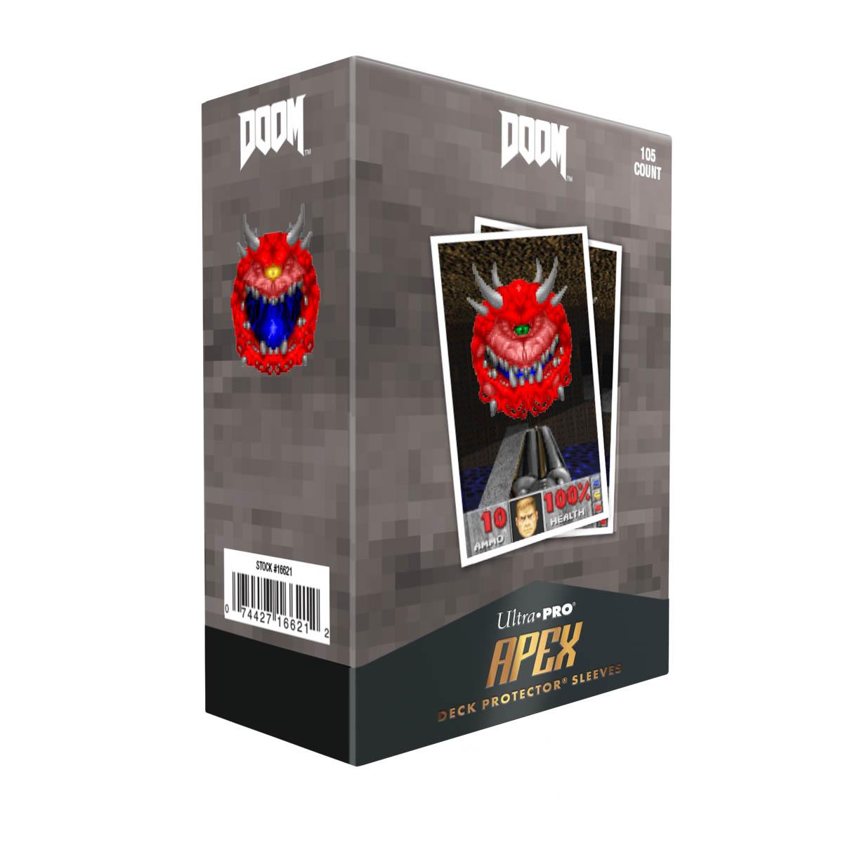 Ultra Pro - DOOM 105ct Apex Deck Protector Sleeves Cacodemon for Bethesda - Doom Ultra Pro - DOOM 105ct Apex Deck Protector Sleeves Cacodemon for Bethesda - Doom