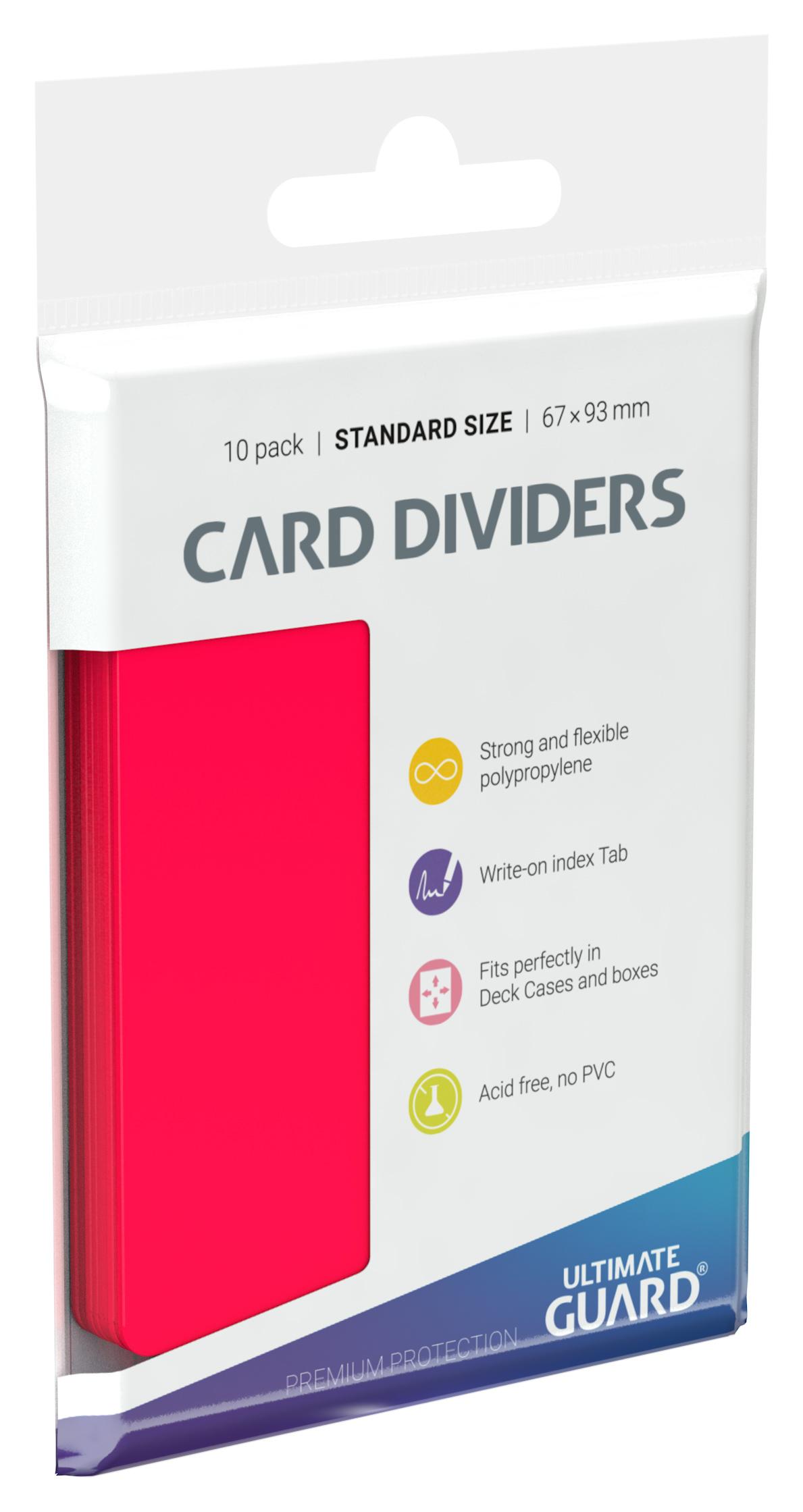 Card Dividers Standard Size Red