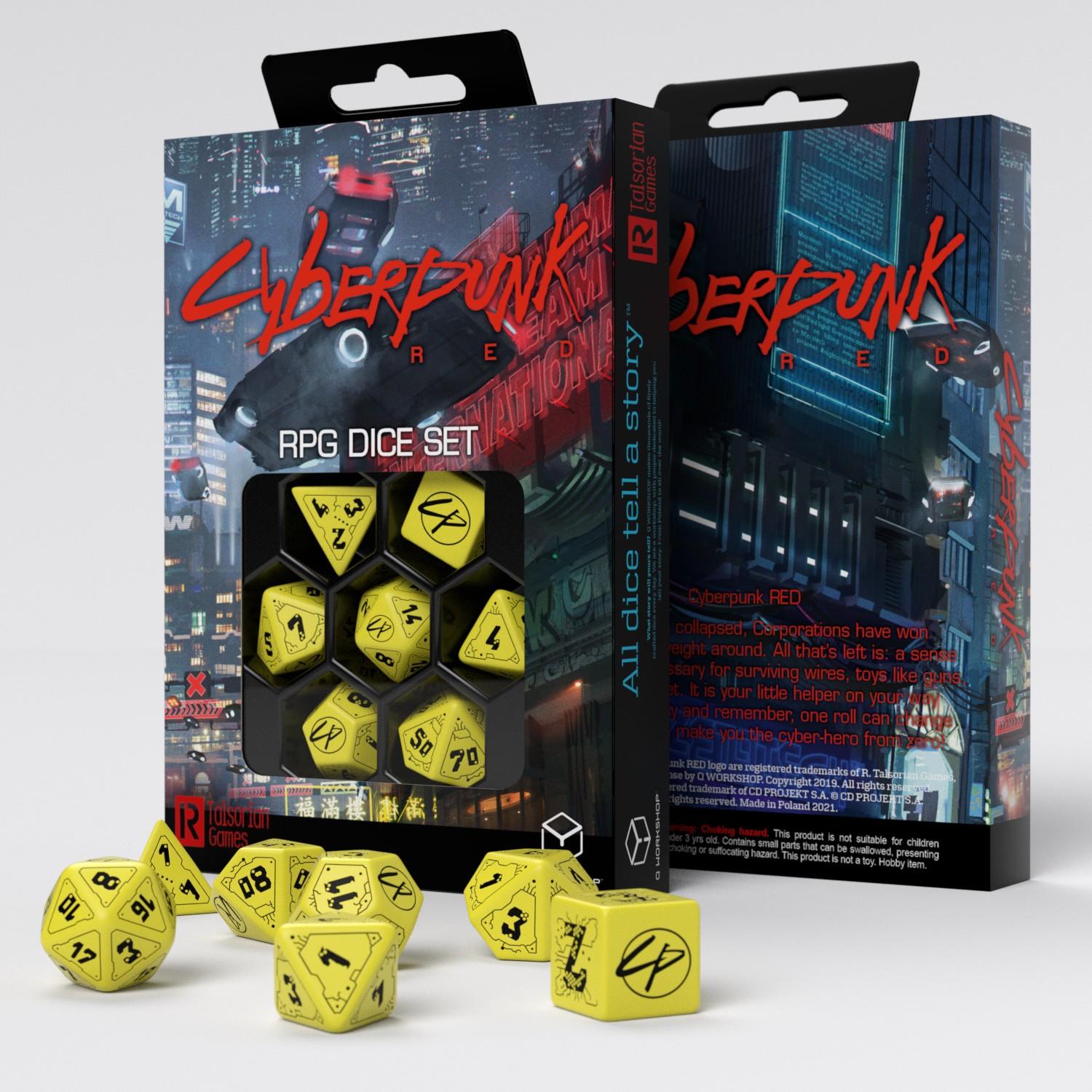 Cyberpunk Red Dice Set: Danger Zone Dice Set  (7) Cyberpunk Red Dice Set: Danger Zone Dice Set  (7)