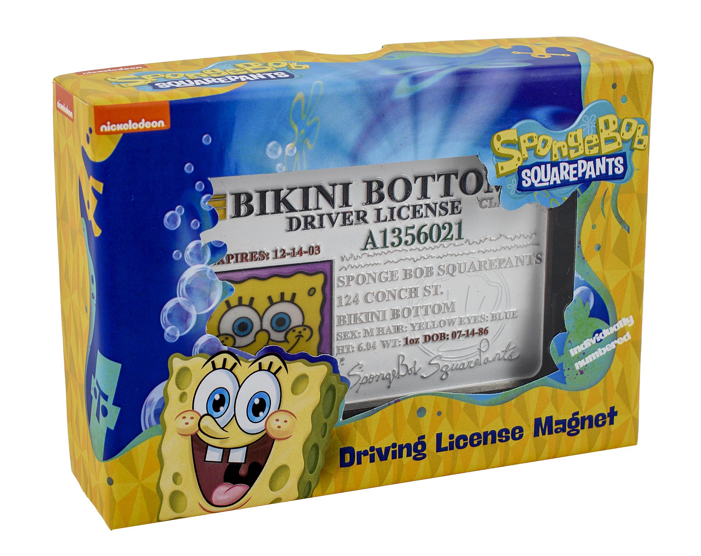 Spongebob Squarepants Replica Driving License Magnet