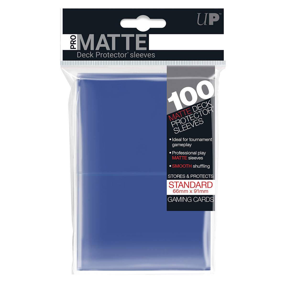 Ultra Pro Deck Protector Sleeves Standard Matte- Blue (100) Ultra Pro Deck Protector Sleeves Standard Matte- Blue (100)