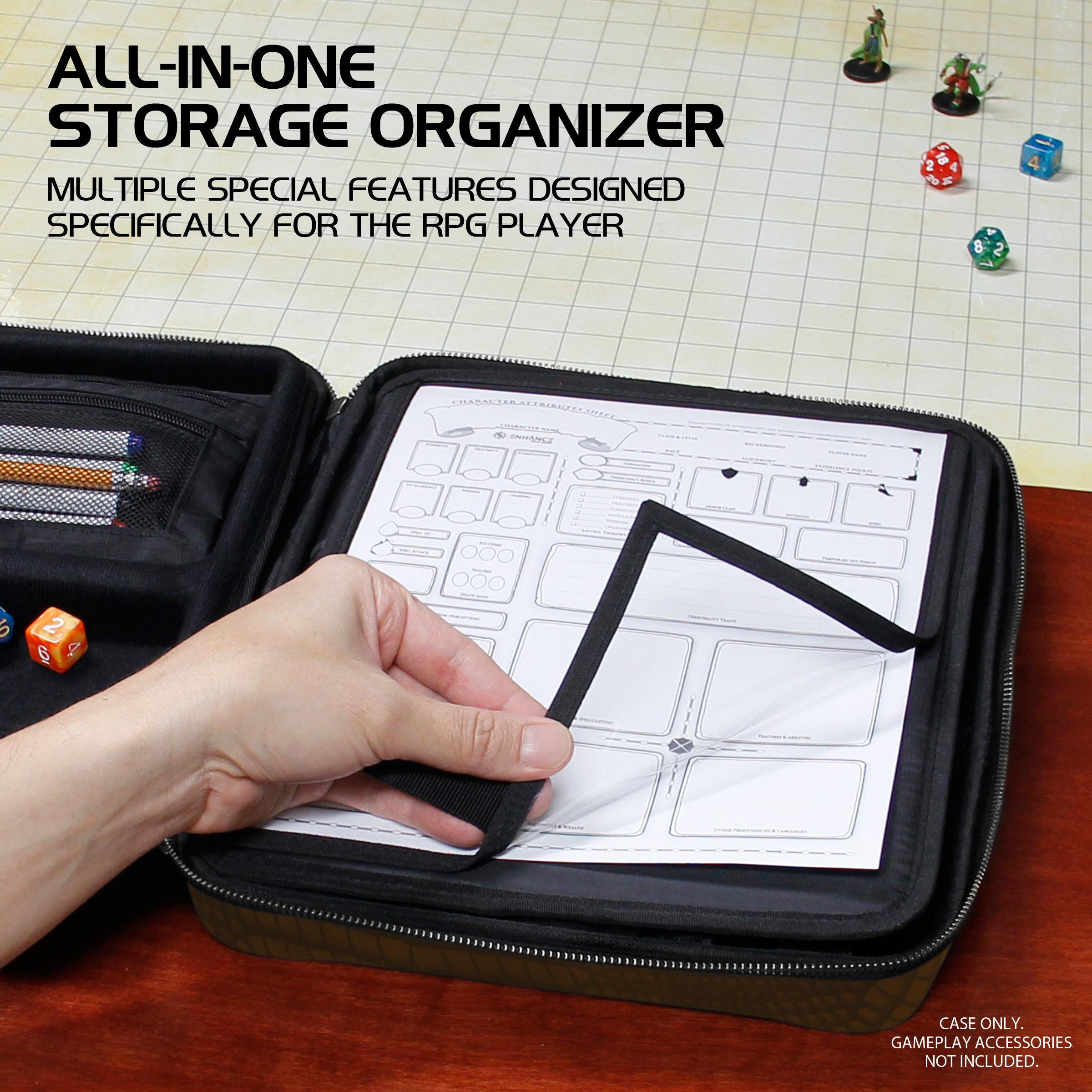 ENHANCE Collector's Edition RPG Organizer Case - Dragon Brown