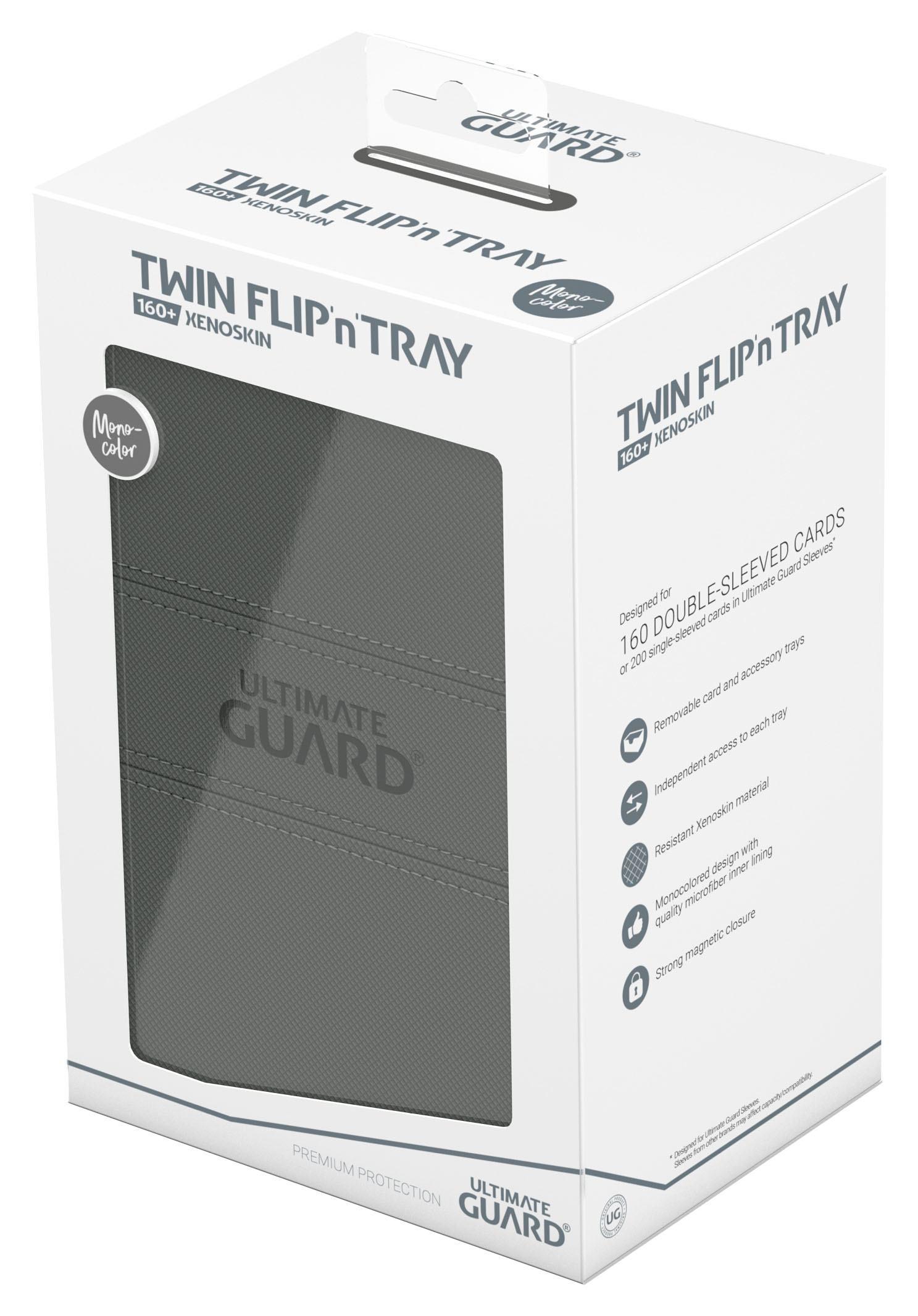 Ultimate Guard Twin Flip'n'Tray 160+ XenoSkin Monocolor Grau Ultimate Guard Twin Flip'n'Tray 160+ XenoSkin Monocolor Grau
