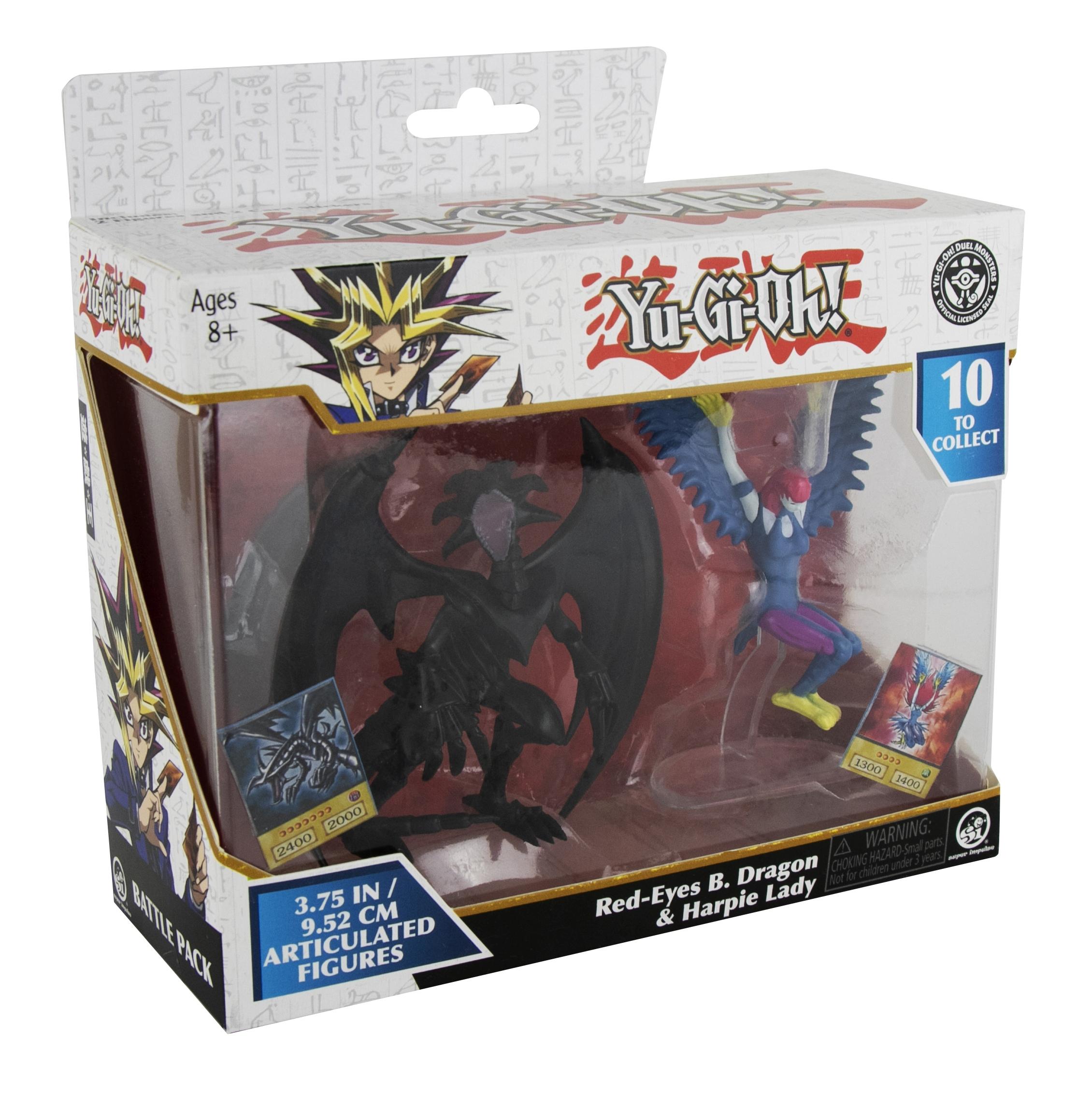 YU-GI-OH - BATTLE FIGURE 2 PACK  RED EYES BLACK DRAGON VS HARPIE LADY