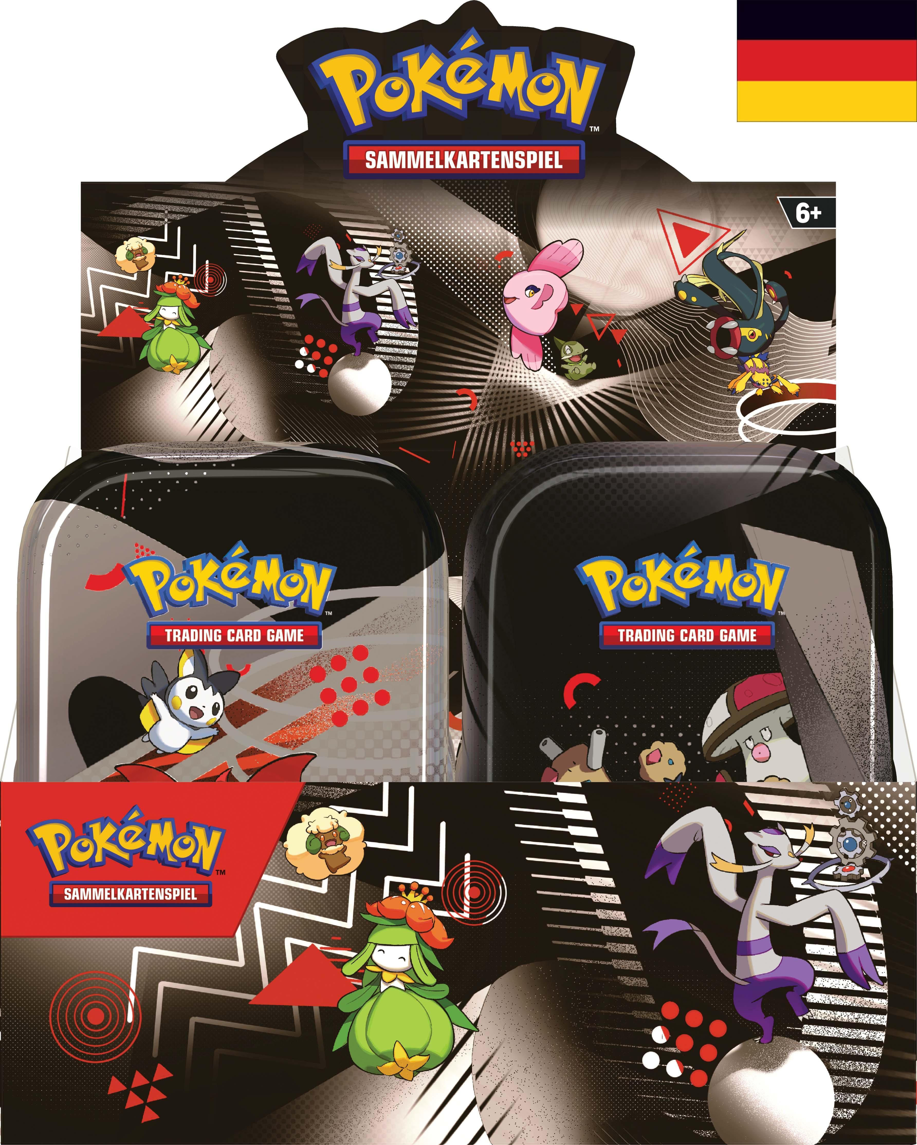 Pokémon Karmesin & Purpur 10.5 Schwarze Blitze & Weisse Flammen Mini-Tin Display (8) DE