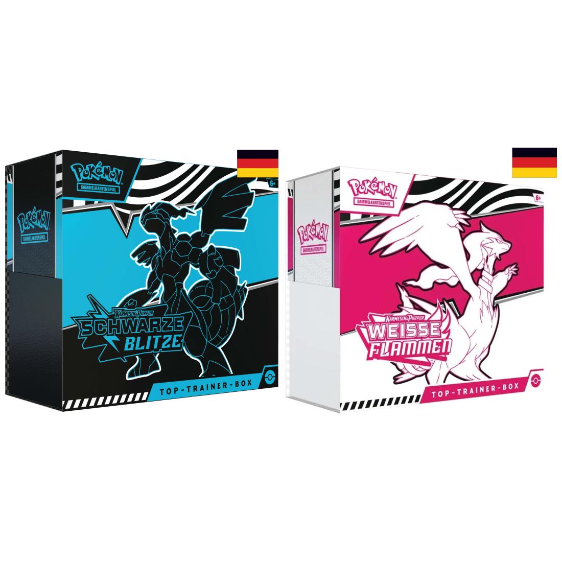 Pokémon Karmesin & Purpur 10.5 Schwarze Blitze & Weisse Flammen Top-Trainer-Box Set (2) DE 