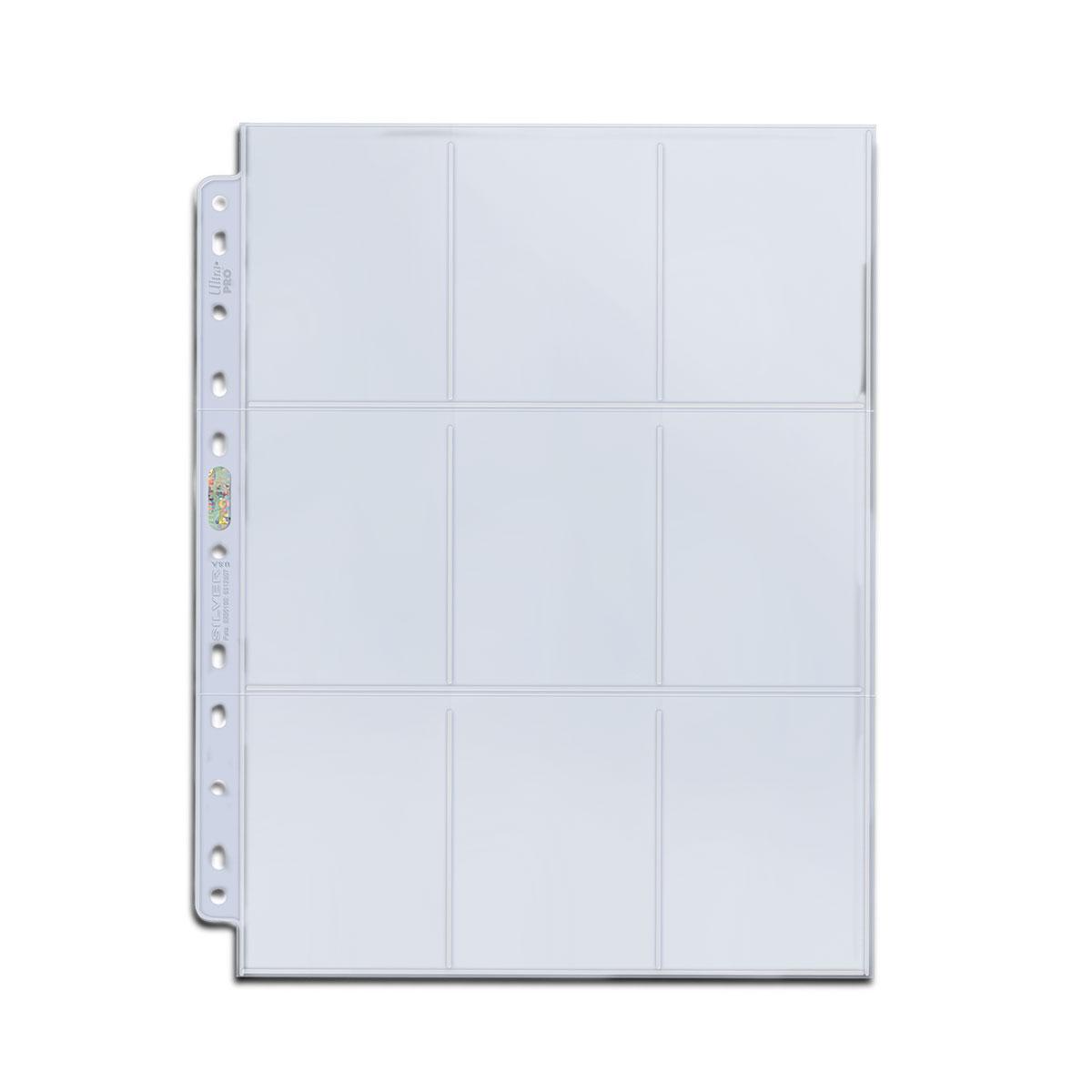 Ultra Pro - 9-Pocket 11-Hole Silver Series Page Display (50)