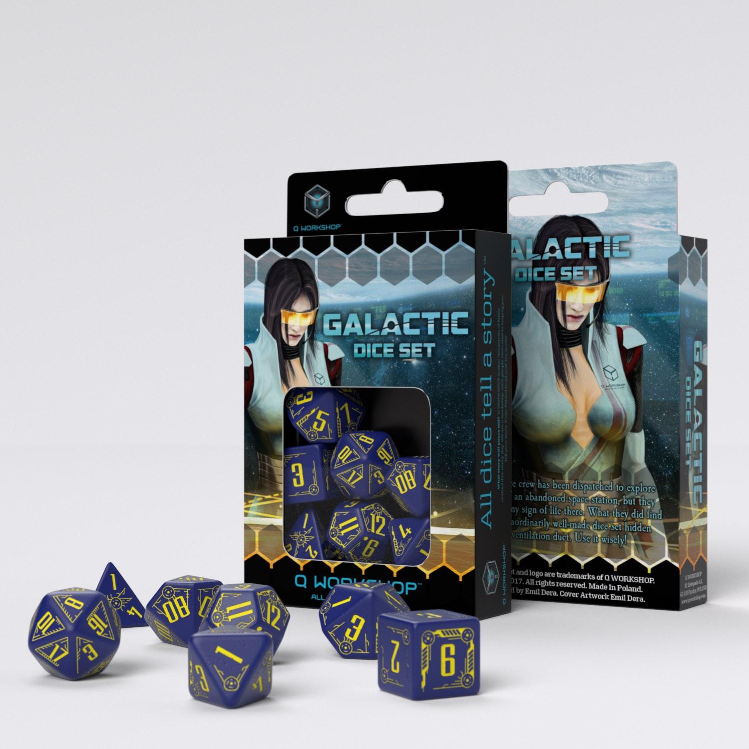 Galactic Navy & Yellow Dice Set (7) Galactic Navy & Yellow Dice Set (7)