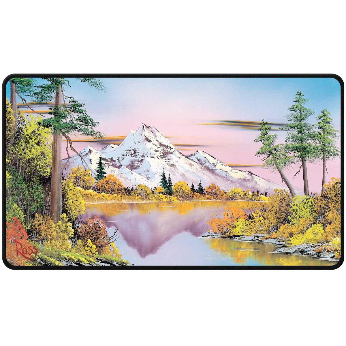 Ultra Pro - Bob Ross: Mighty Mountain Lake Black Stitched Playmat
