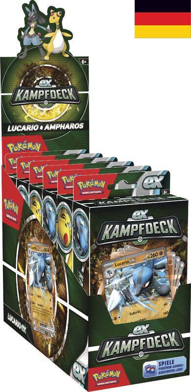 Pokémon EX-Kampfdeck  Ampharos/Lucario 2023 Display (6) DE