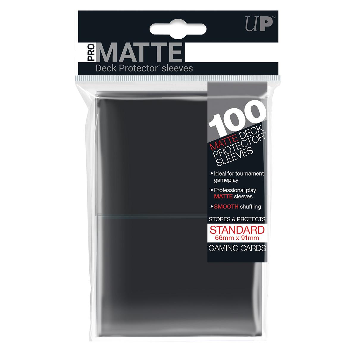Ultra Pro Deck Protector Sleeves Standard Matte- Black (100) Ultra Pro Deck Protector Sleeves Standard Matte- Black (100)