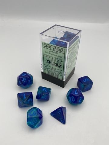 Chessex: Gemini Polyhedral Blue-Blue/light blue Luminary Rollenspiel Set (7)