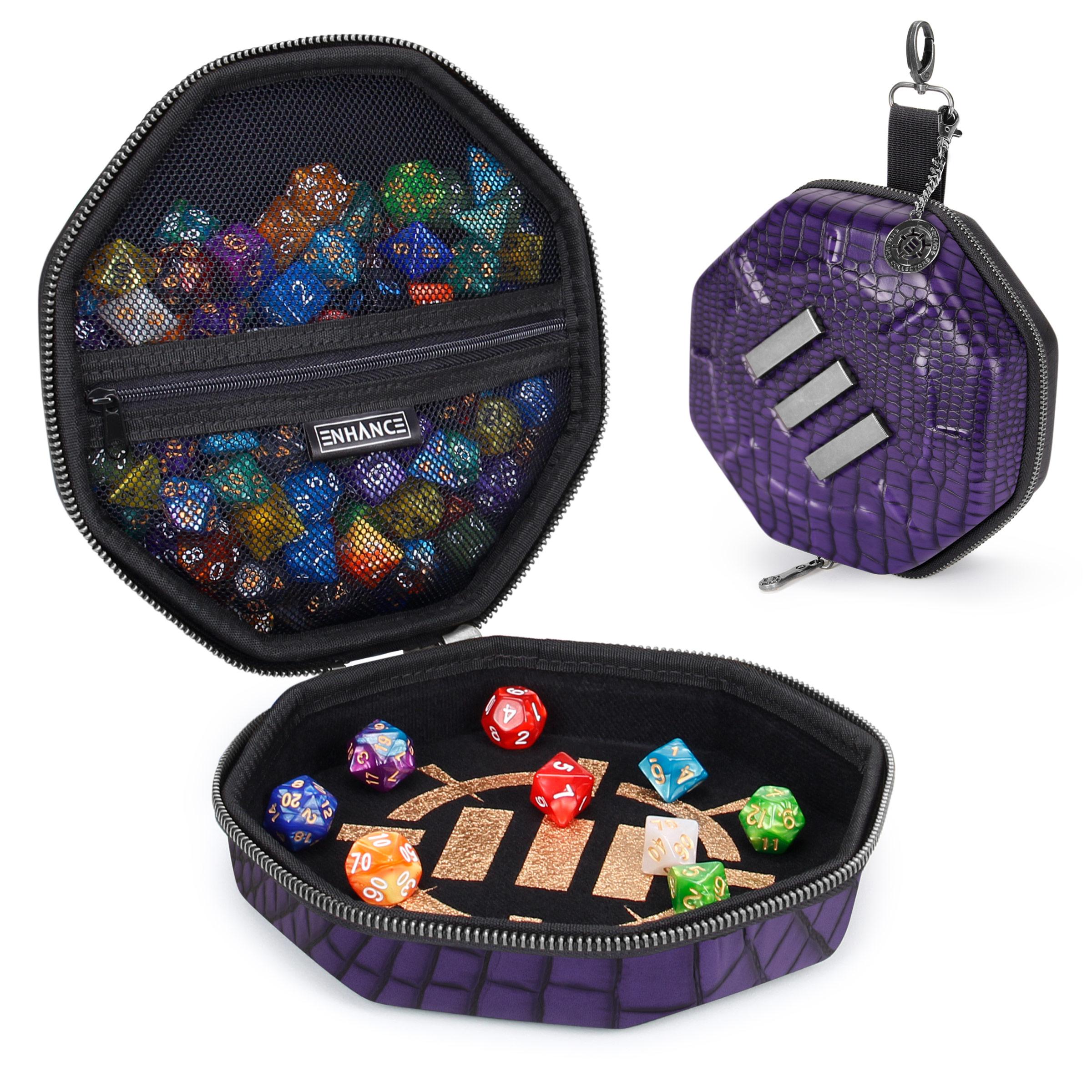 ENHANCE DnD Dice Tray and Dice Case - Dragon Purple ENHANCE DnD Dice Tray and Dice Case - Dragon Purple