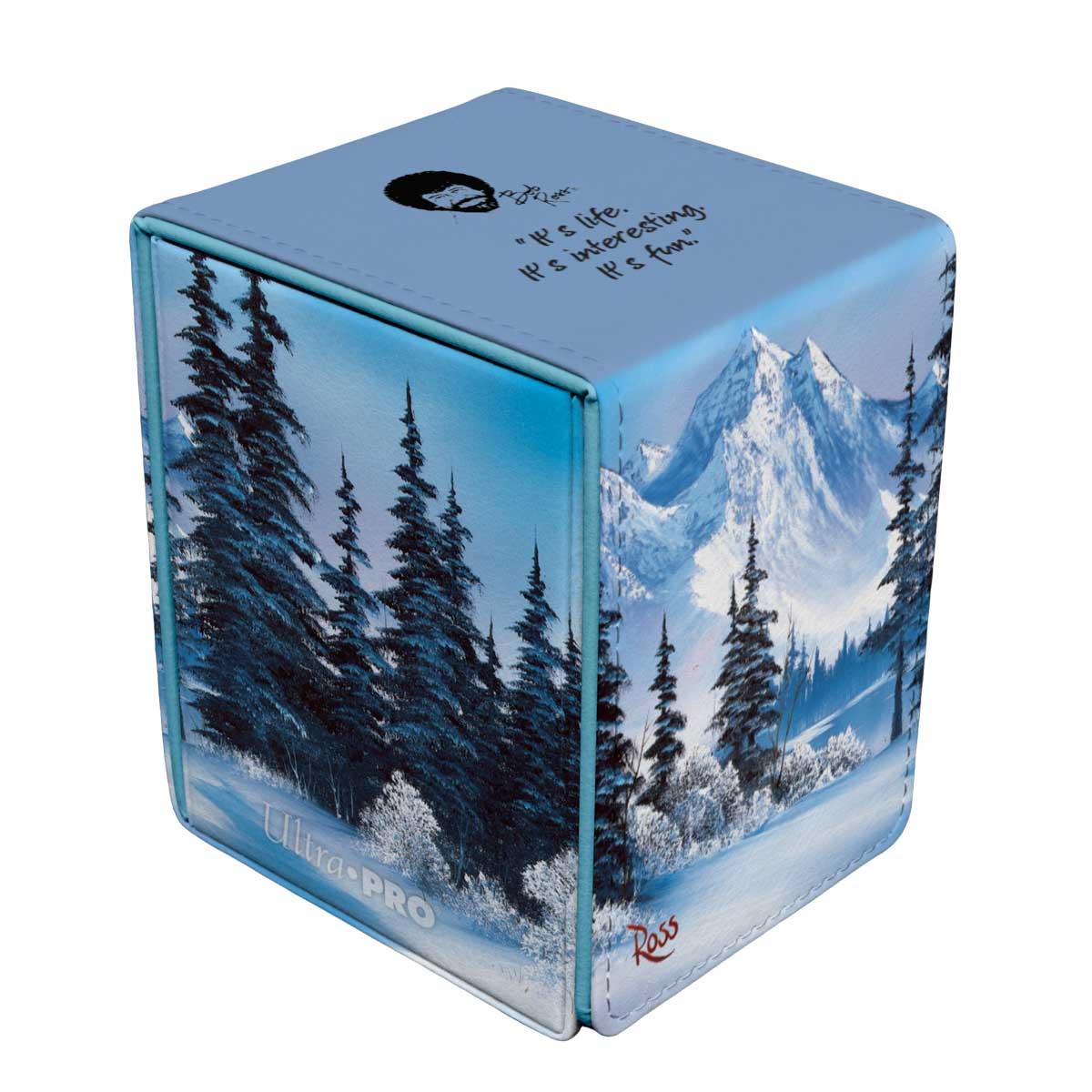 Ultra Pro - Bob Ross - Winter Paradise Alcove Flip Deck Box for Tabletop Gaming Ultra Pro - Bob Ross - Winter Paradise Alcove Flip Deck Box for Tabletop Gaming