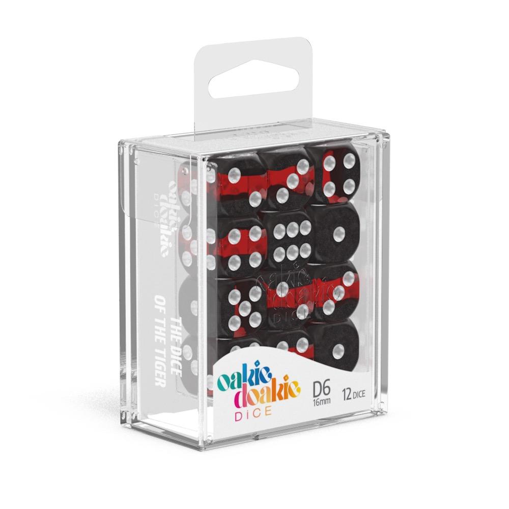 Oakie Doakie Dice W6 Würfel 16 mm Enclave - Ruby (12)